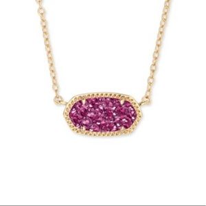Kendra Scott Elisa Pendent (magenta drusy)